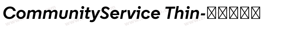 CommunityService Thin字体转换